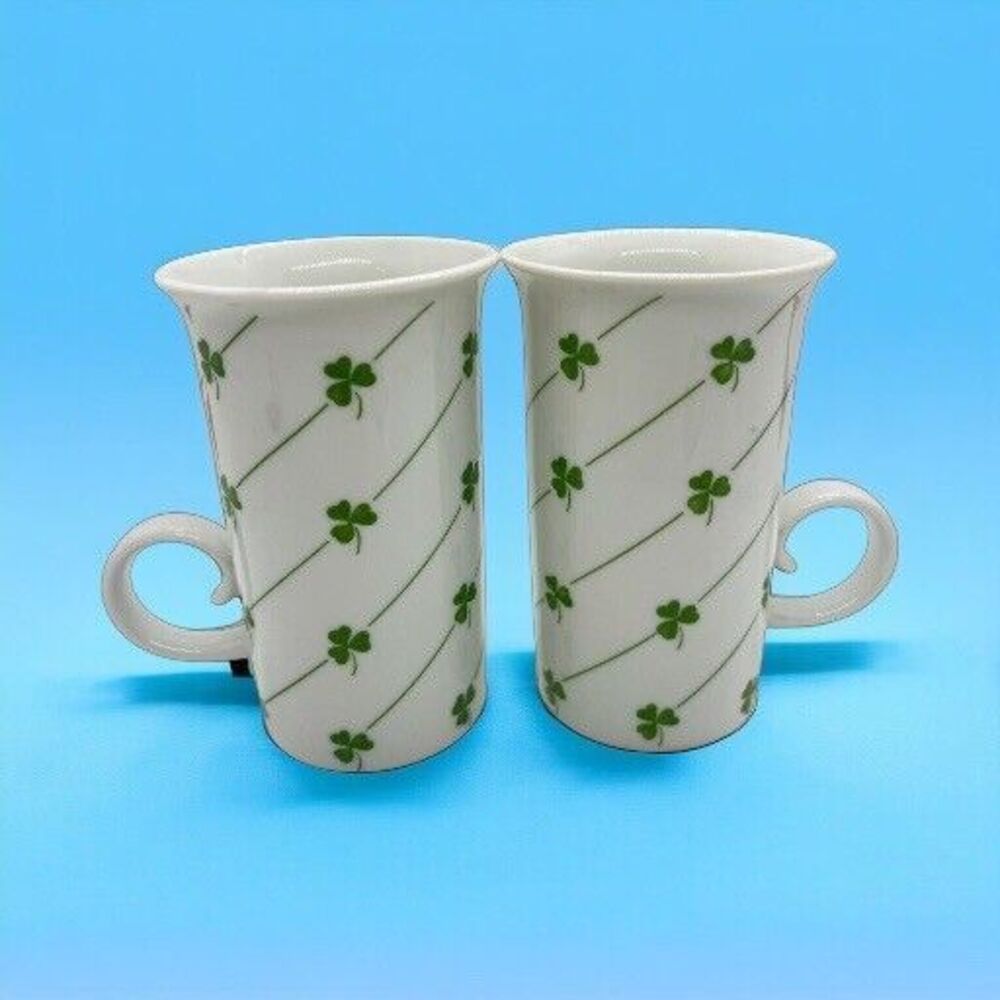 Toscany Irish Shamrock Coffee Tea Mugs Clover St. Patrick's Day